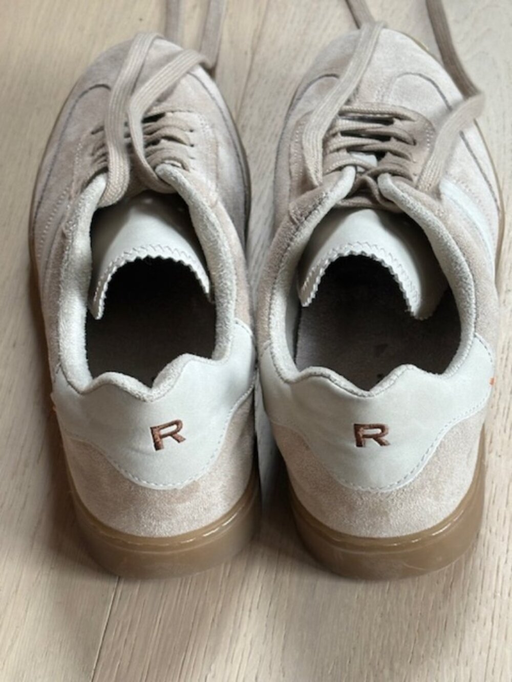 Romika Beige Suede Women's Sneakers with Gum Sole